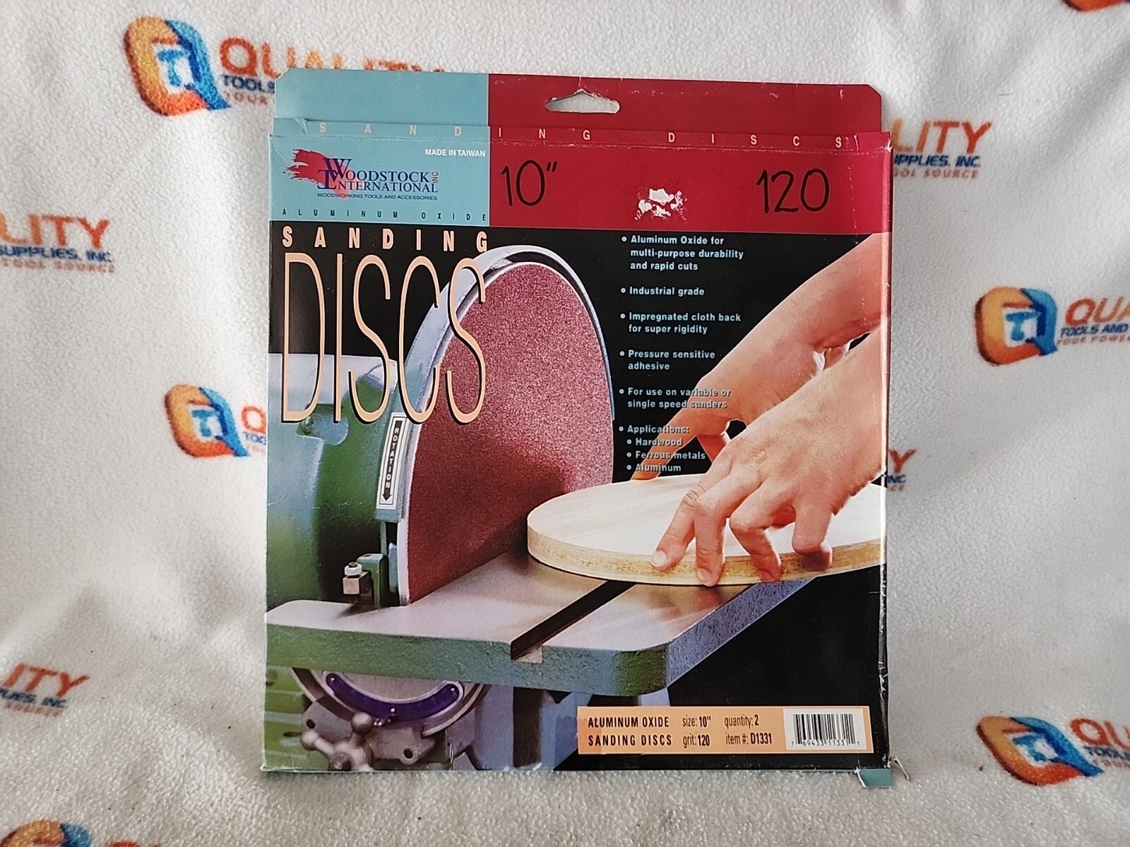 Woodstock D1331 10″ Aluminum Oxide Sanding Discs Grit 120 – Pack of 2