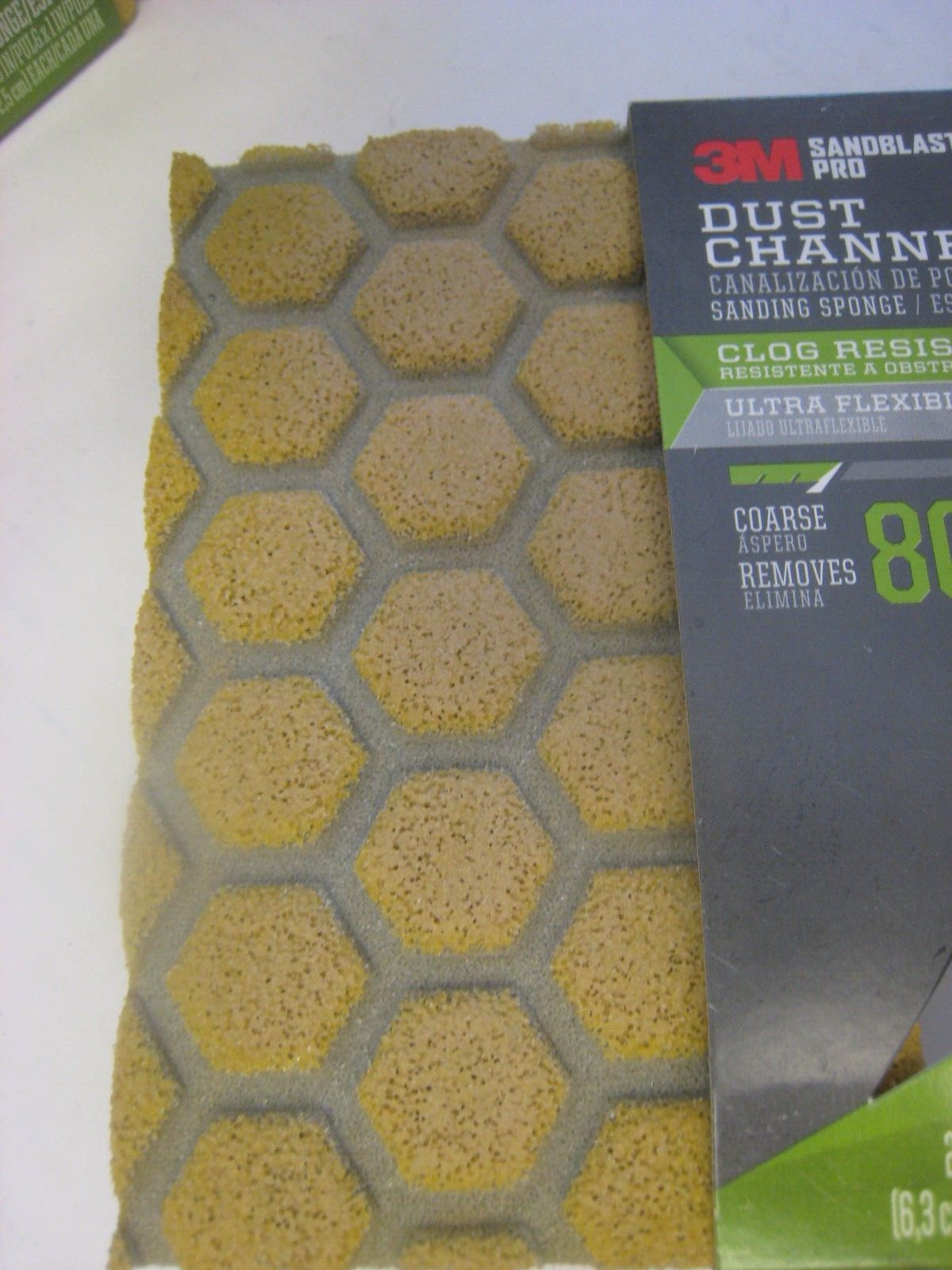3 pcs 3M SandBlaster Pro Medium 80-Grit Channeing Sanding Sponge 2.5″ x 4.5″
