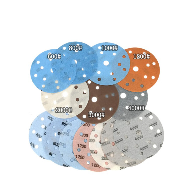 6″ 150mm 15Hole Wet&Dry Sanding Disc 600-5000Grit Sandpaper Film Hook&Loop Pads
