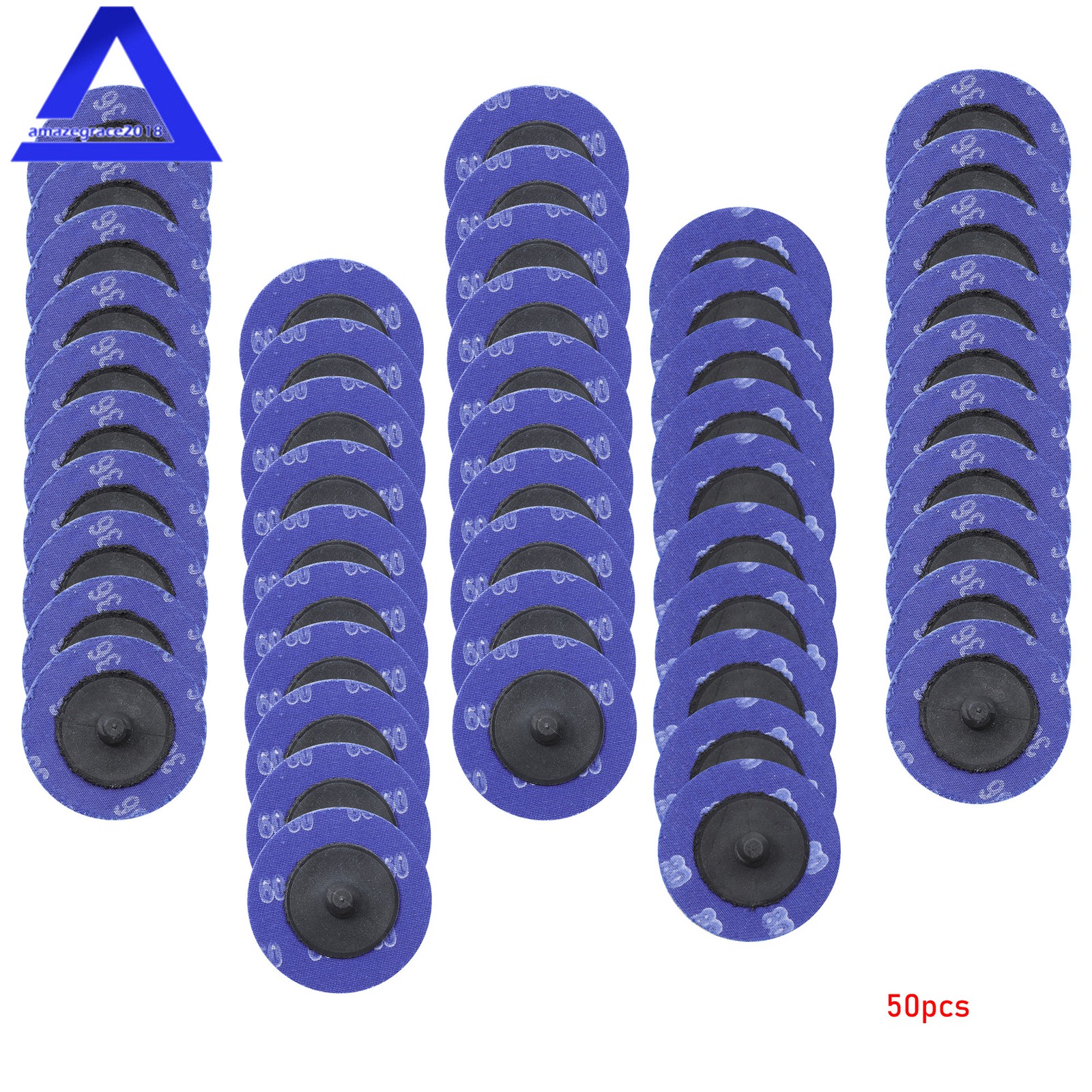 50 Pcs 2 inch Sanding Discs, Zirconia Coated 36/60/80 Grit, Quick Change Disc