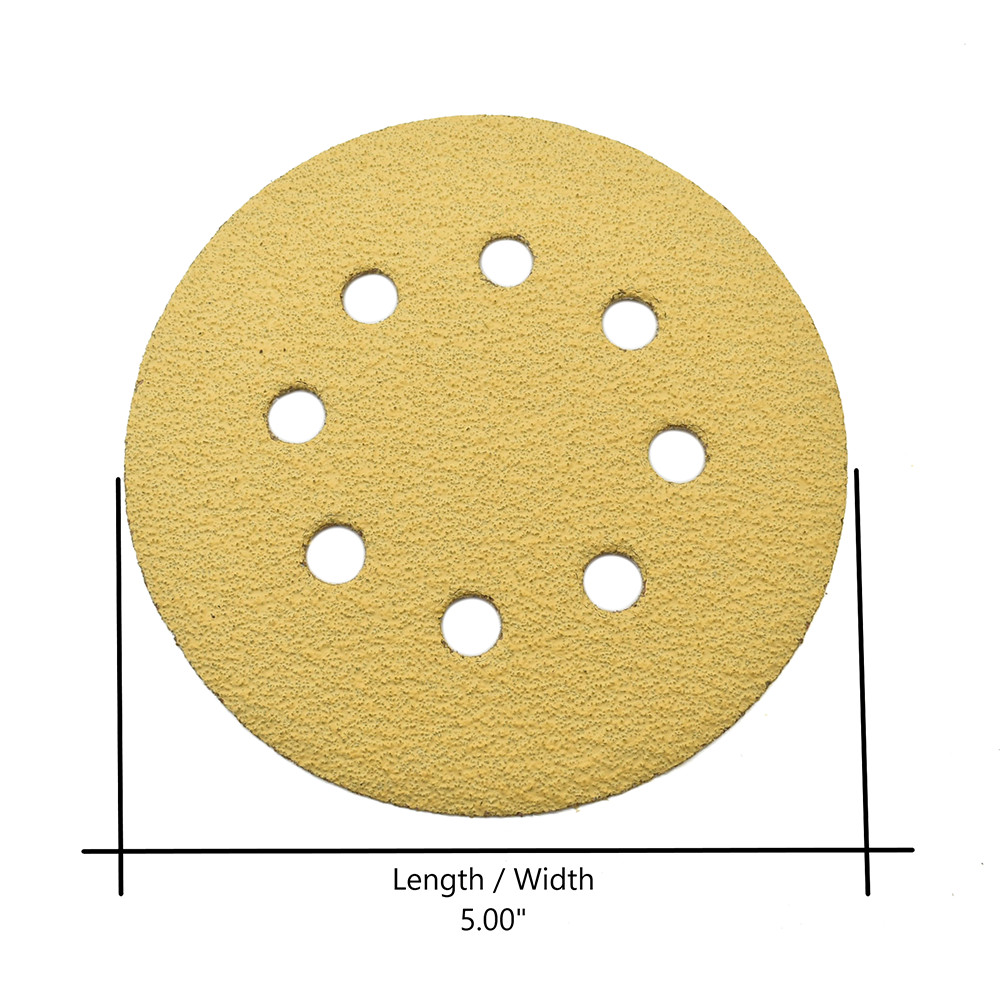SD585P 60 Grit 5″ Diameter 8-Holes PSA Sanding Paper – 25/Pack