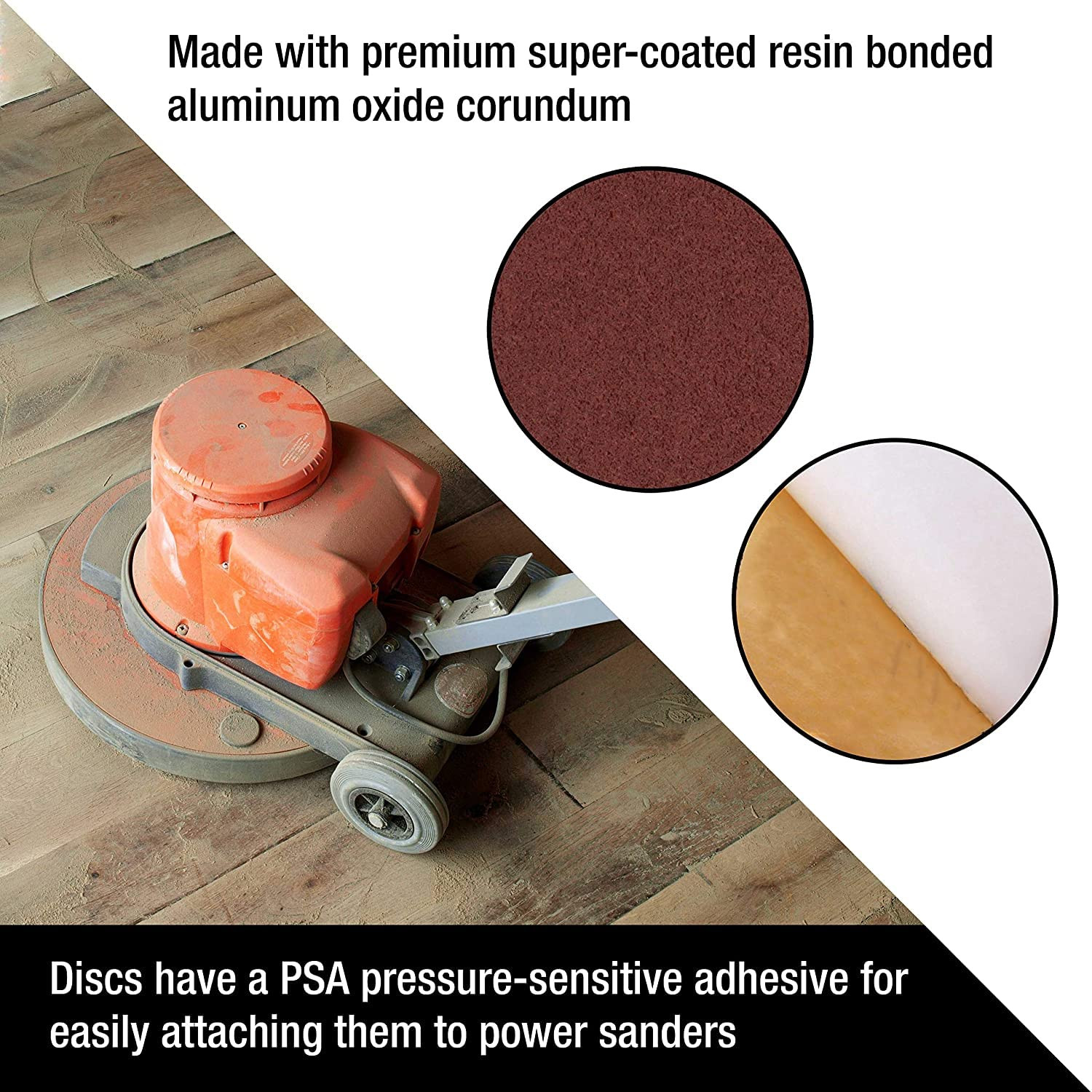 15 Pcs PSA Sanding Discs 8-Inch Self Stick Adhesive Back Sandpaper 40 Grits No-H
