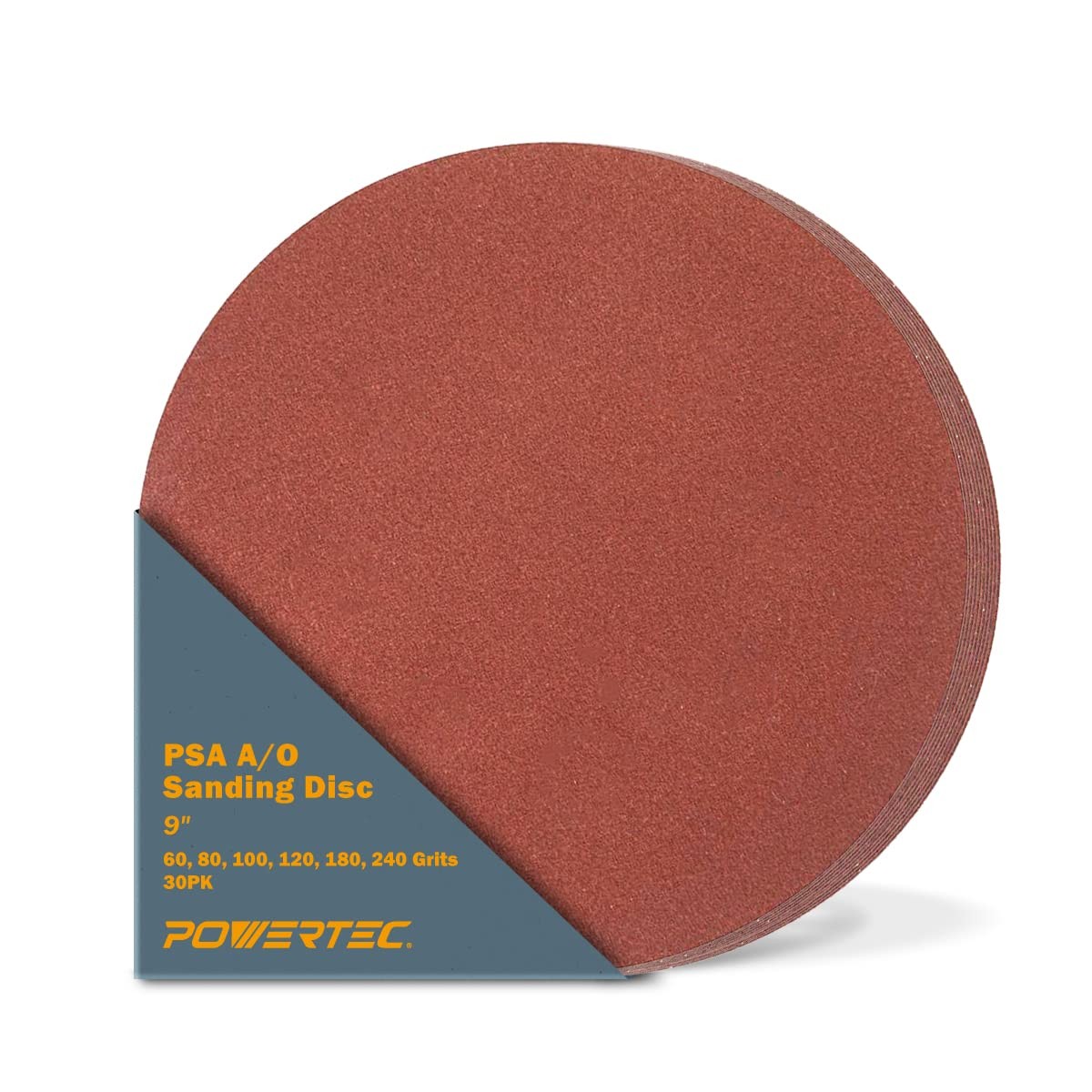 9 Inch PSA Sanding Discs 30 Pcs Assorted 60240 Grit Aluminum Oxide Woodworking