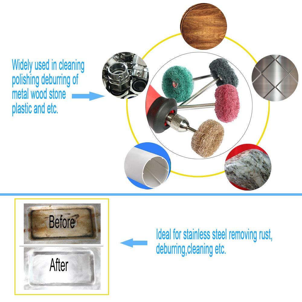 80x Abrasive Metal Polishing Buffing Wheel Burr Kit Set for Dremel Rotary Tool