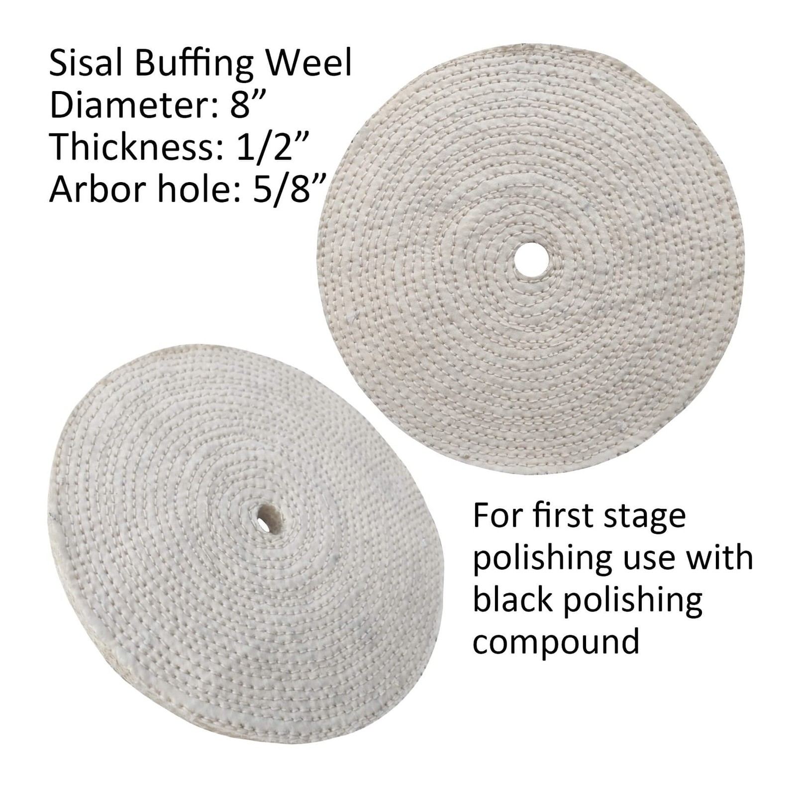 3PC 8 Inch Polishing Buffing Wheel Kit for Bench Grinder, with Each 1PC Sisal…