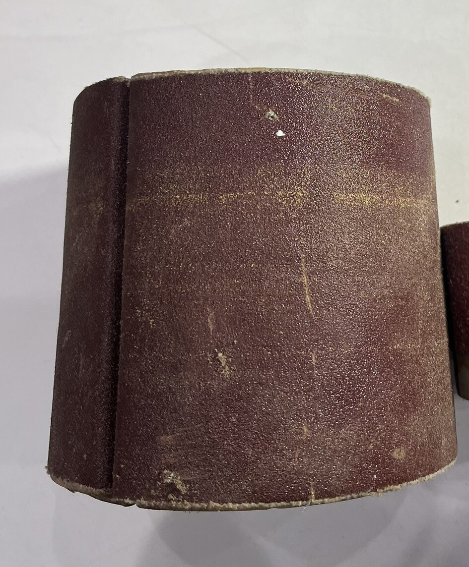 Sandpaper Drum Rubberized Coarse Surface Abrasive Wheel Set of 2 Italy