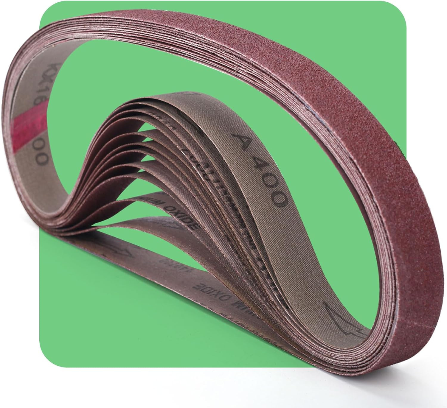 12 Pcs 1″X30″ Sanding Belts, 60/80/120/180/240/400 Grit Aluminum