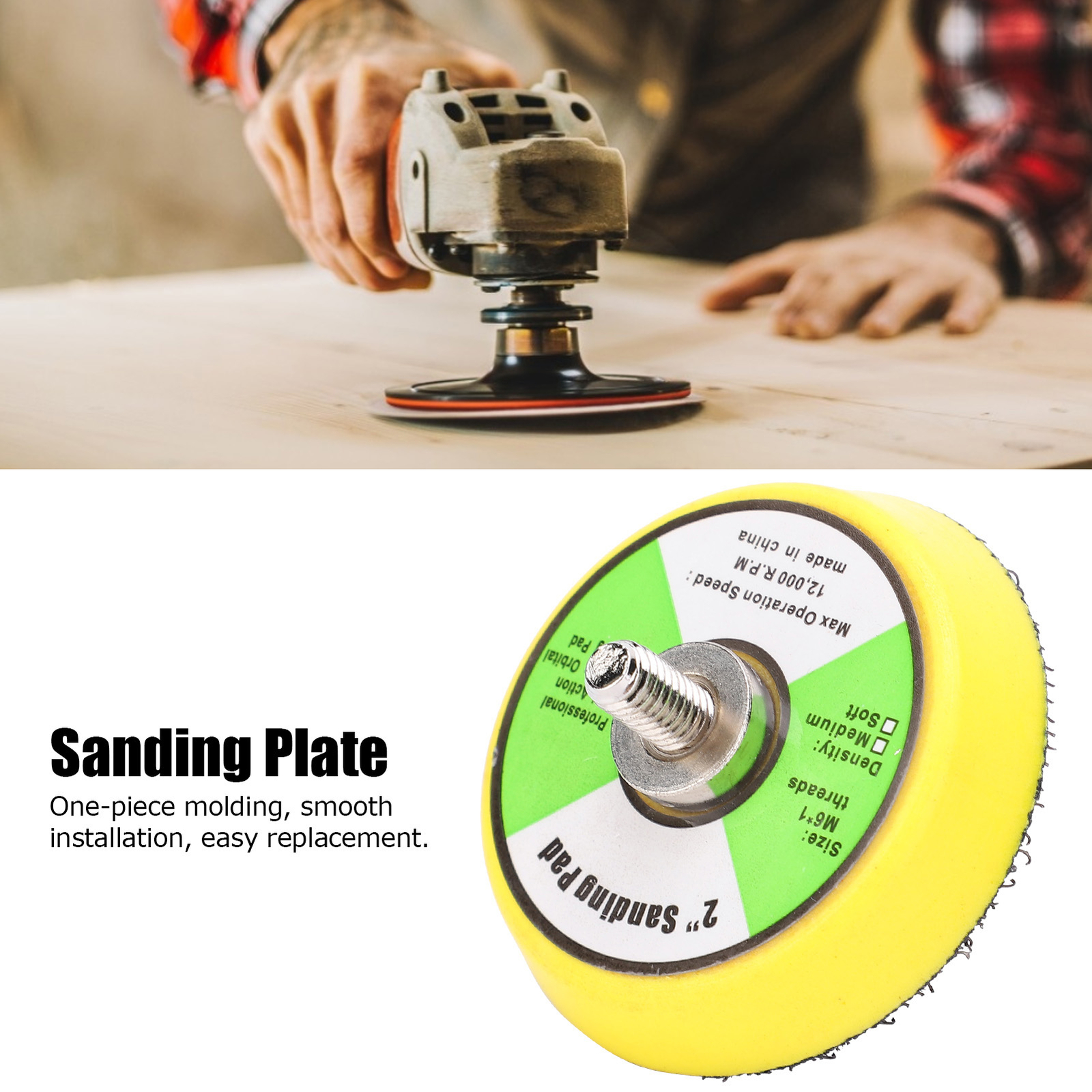 50mm/2in Air Sander Sanding Pad Grinding Polishing Sanding Disc Plate