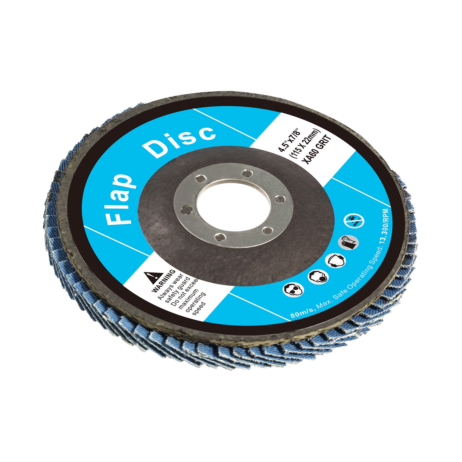 Flap Discs 4-1/2″ x 7/8″ Sanding Disc for Angle Grinder 60 Grit 10 Packs