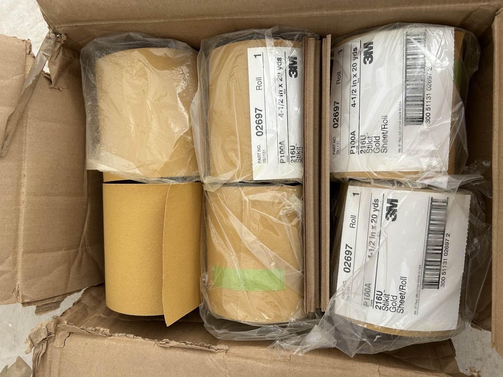 3M Stikit Sanding Roll 02697 – 4 1/2 in x 20 yd – Aluminum Oxide – P100 – Fine