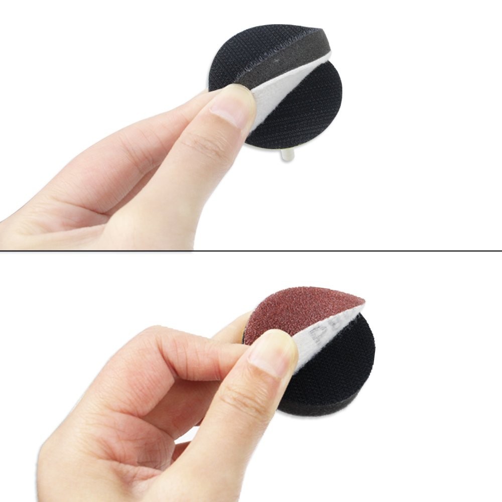100pcs 2 Inch Drill Sander Attachment with Backer Plate 1/4″ Shank Sanding Di…