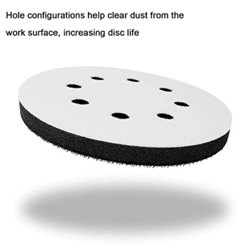 2 pc 5″ 8 Holes Interface Pads Orbital Sander Sanding Foam Pad Hook Loop Buffer