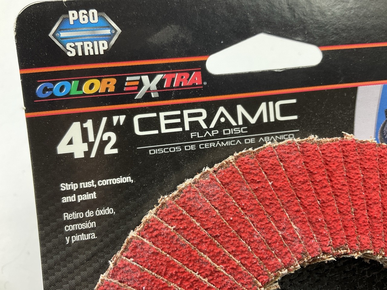 10 PACK – Color Extra CX8315 4-1/2″ Ceramic Flap Discs, P60 60 Grit