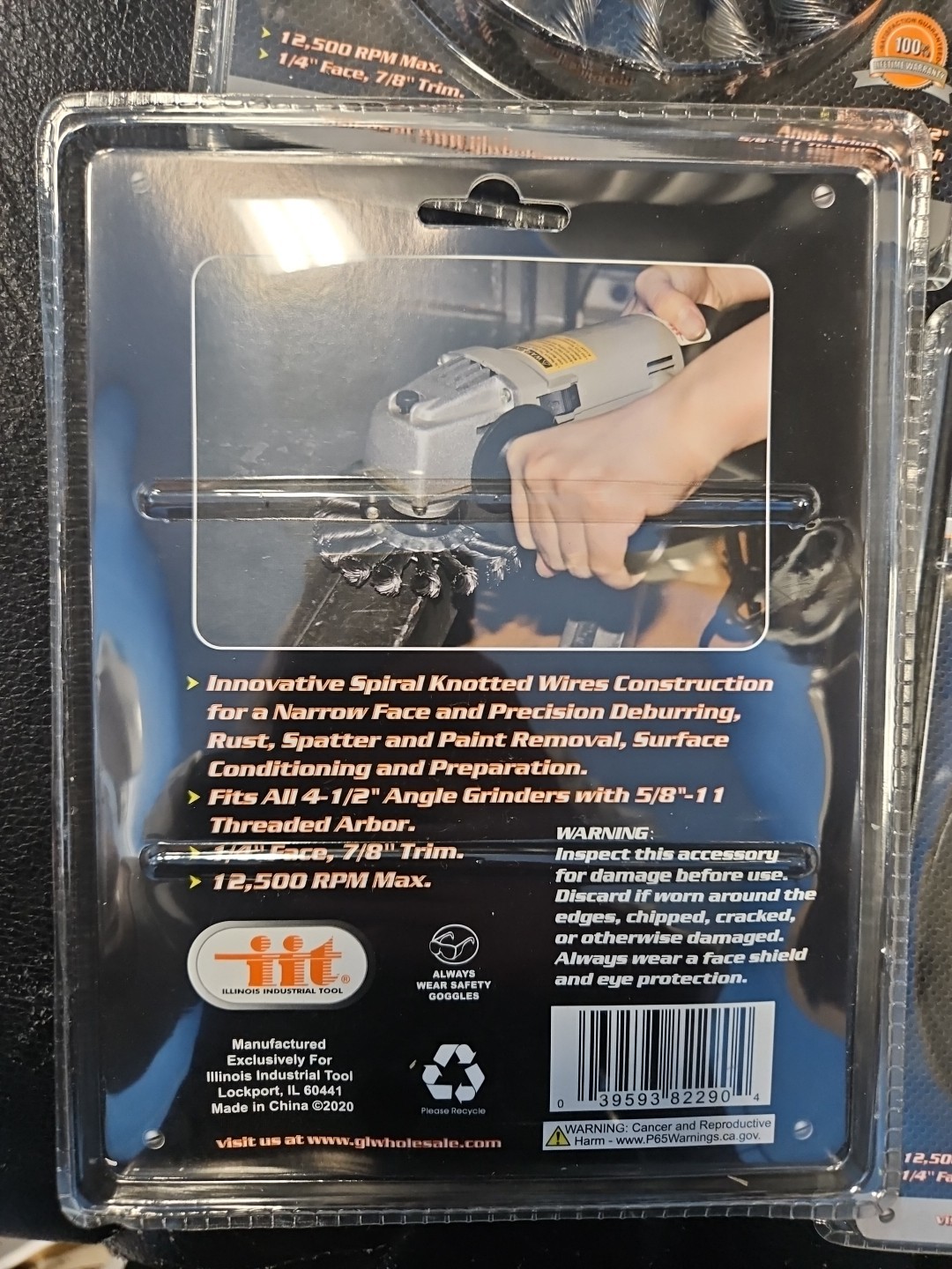 4 ILLINOIS INDUSTRIAL 4-1/2″ COARSE KNOTTED WIRE WHEELS 5/8″-11 ANGLE GRINDER