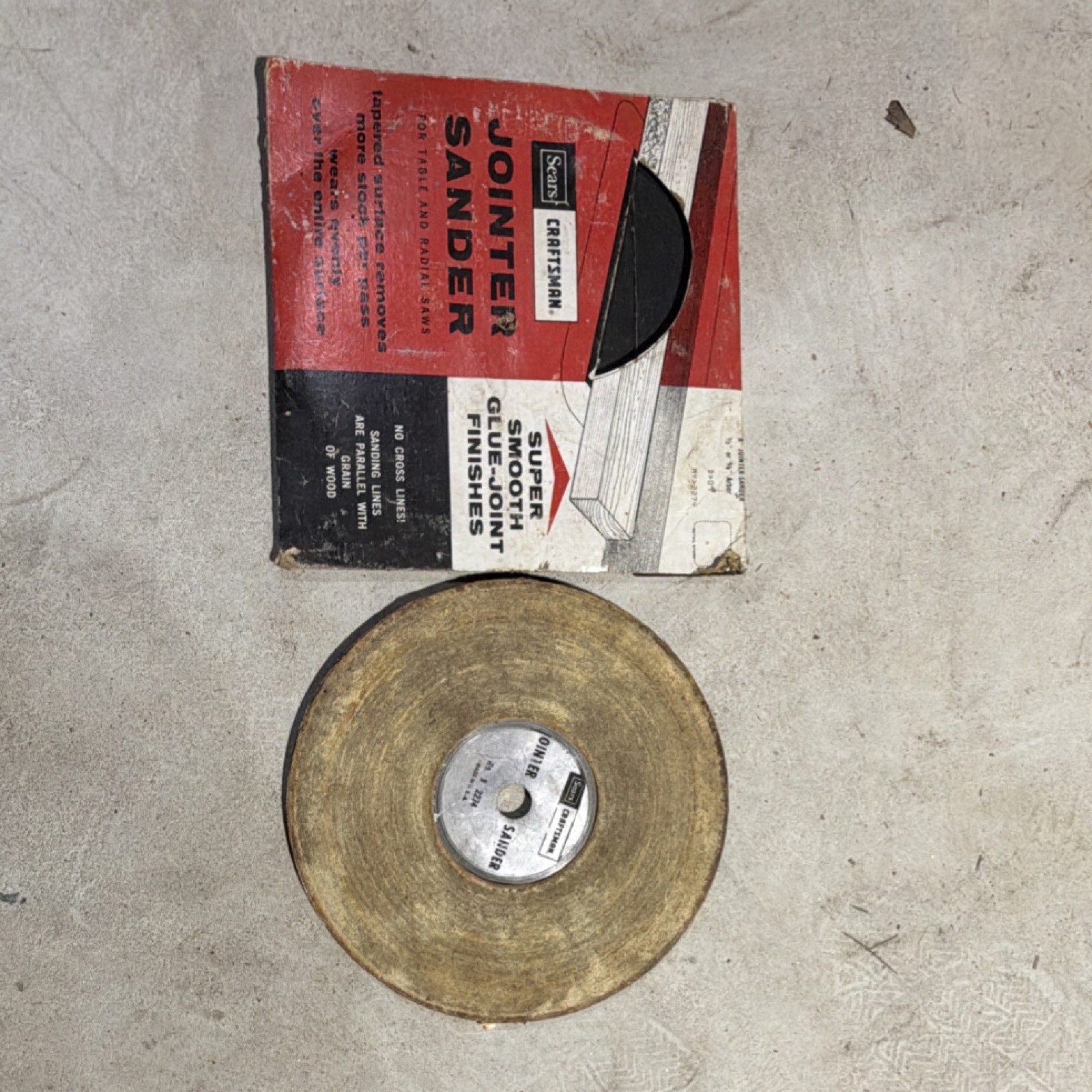 Sears Craftsman Jointer Sander Sanding Disc, Brown, MPN 9 2274