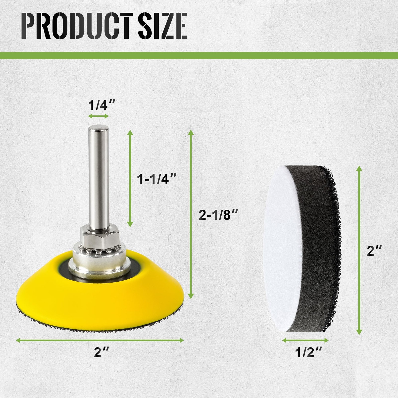 2 Inch Hook and Loop Sanding Pad for Sanding Discs with 1/4 Inch Shank and So…