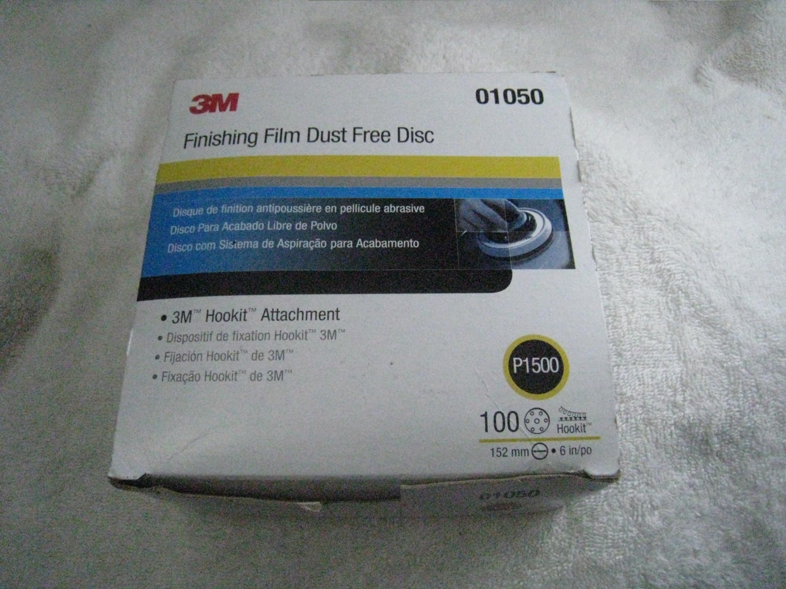 3M 01050 Finishing Film Dust Free Disc PACK 100 (6″, hookit attachment) P1500
