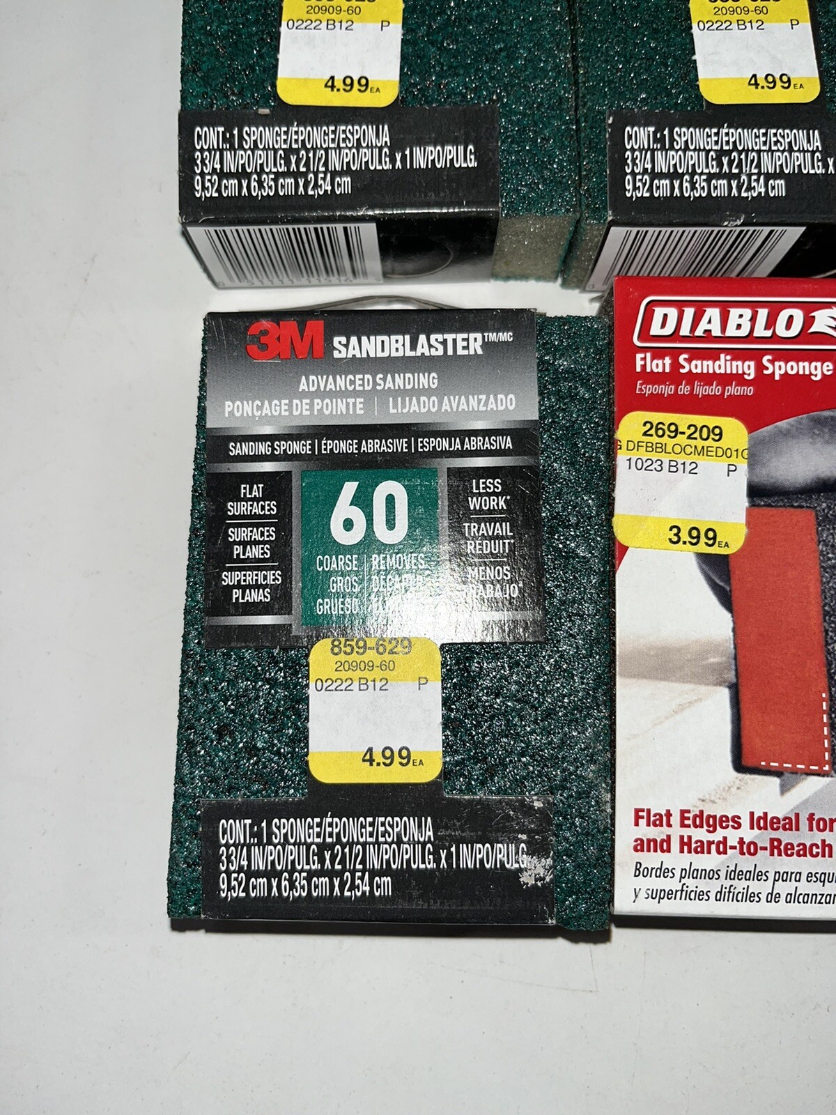 3M Sand Blaster Advance Sanding Sponge + Diablo Flat Sanding Sponge Set of 7