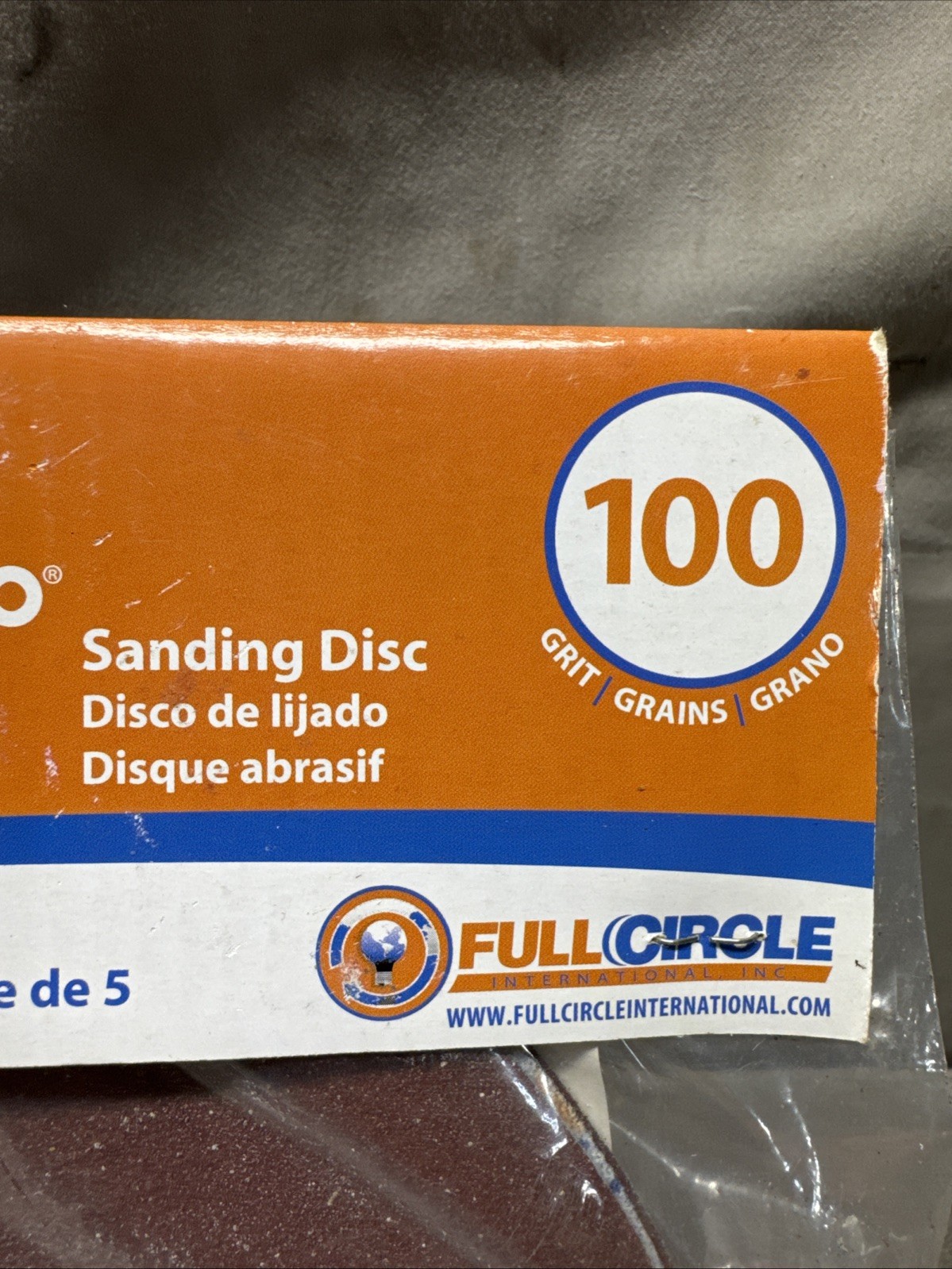 R•Level 360* Full Circle 100 Grit Sanding Disc Pack Of 5 NOS Lot Of 2
