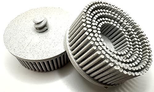5 Pack 2″ 120 Grit Bristle Discs | Ceramic-Aluminum Oxide Quick Change | Roloc C