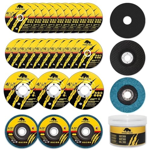26 Packs Angle 26 Packs 4-1/2 Inch Angle Grinder Wheels with 3 Different Types
