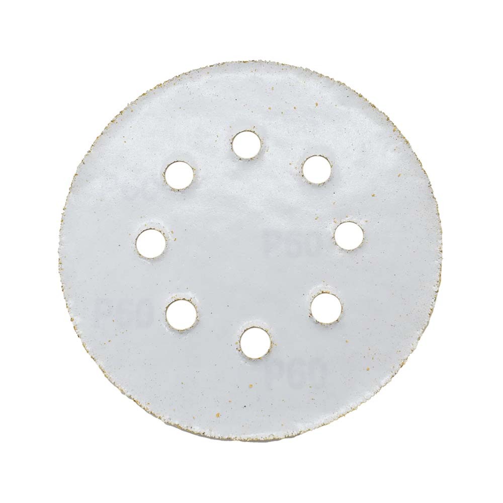 SD585P 60 Grit 5″ Diameter 8-Holes PSA Sanding Paper – 25/Pack
