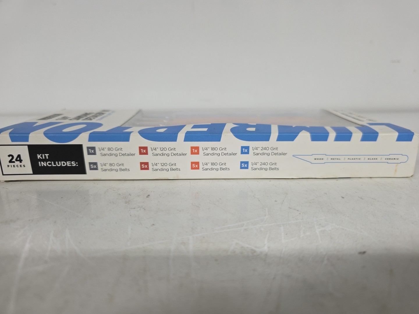 Lumberton 1/4″ Sanding Detailer Kit (Coarse Grit Kit) 4 Sanders With 20 Belts