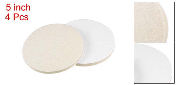 4Set 5″ Wool Felt Polishing Pad Grinding Buffing Wheels Polish Pad for Sander