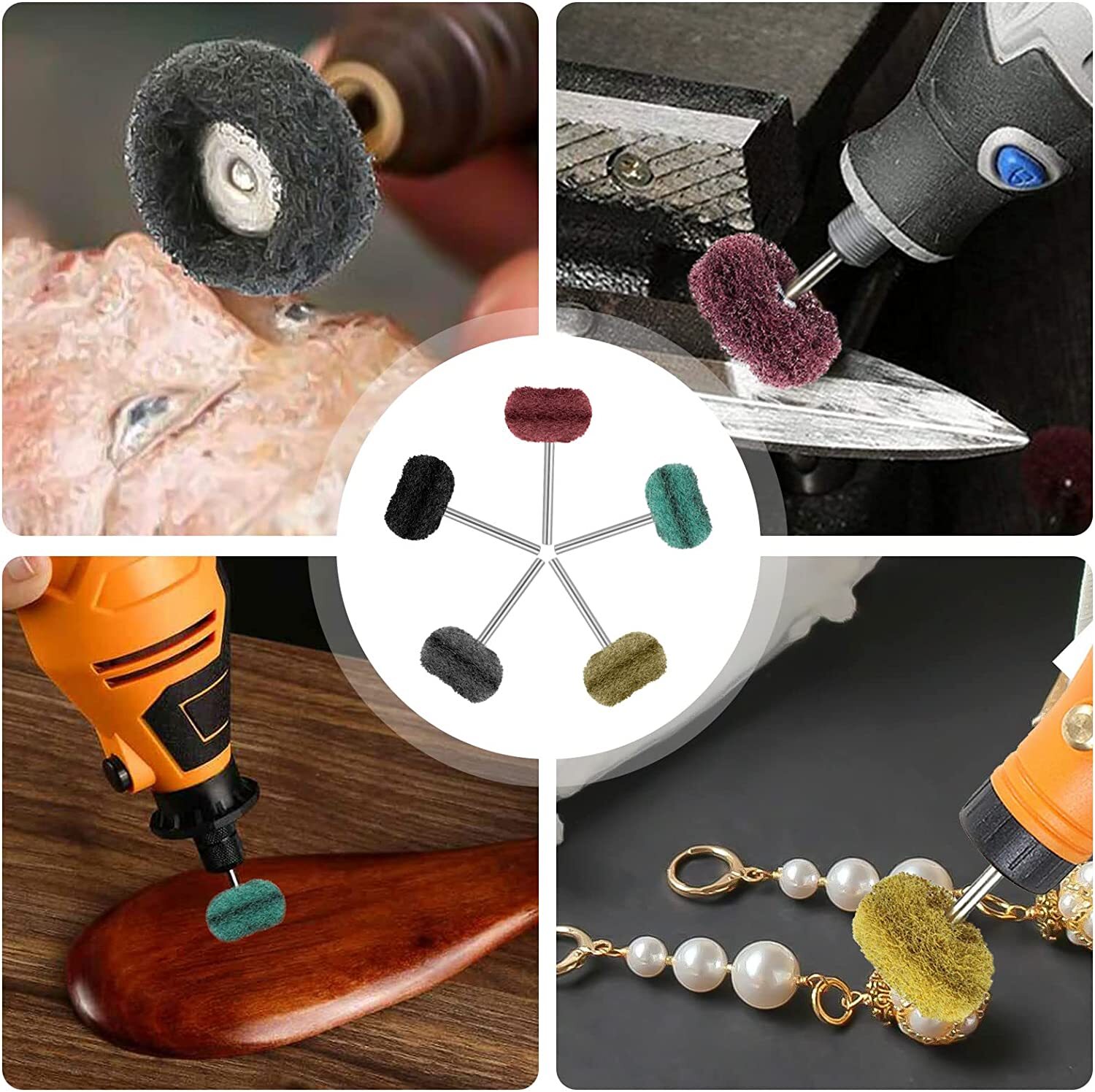 80Pcs Polishing Wheel Abrasive Buffing Grinding Brush Kit For Dremel Rotary Tool
