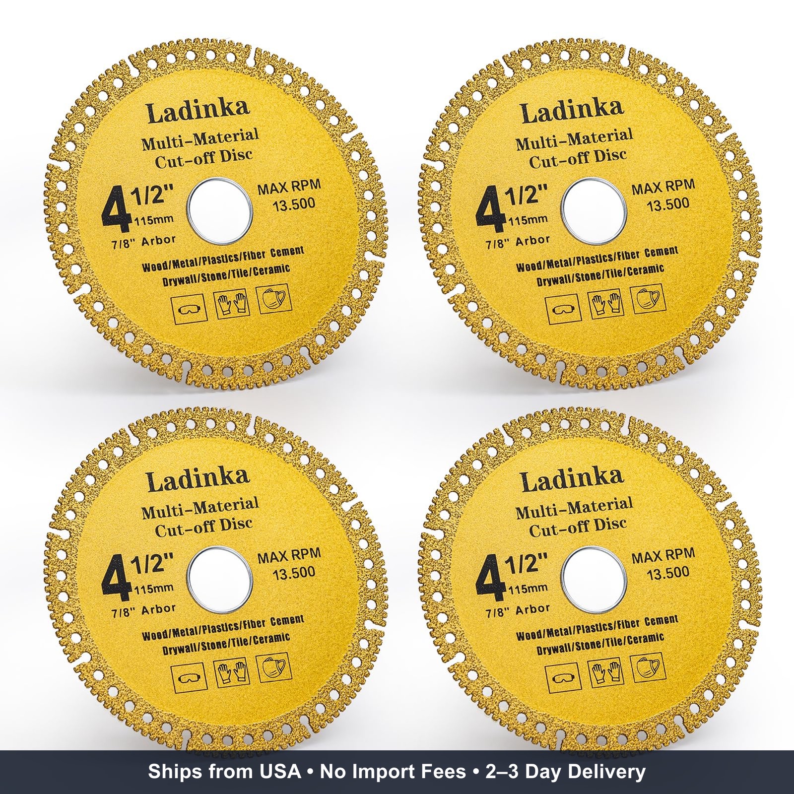 4-Pack 4-1/2 Inch Electro Plated Diamond Grinding Wheel – Heavy Duty Indestructi