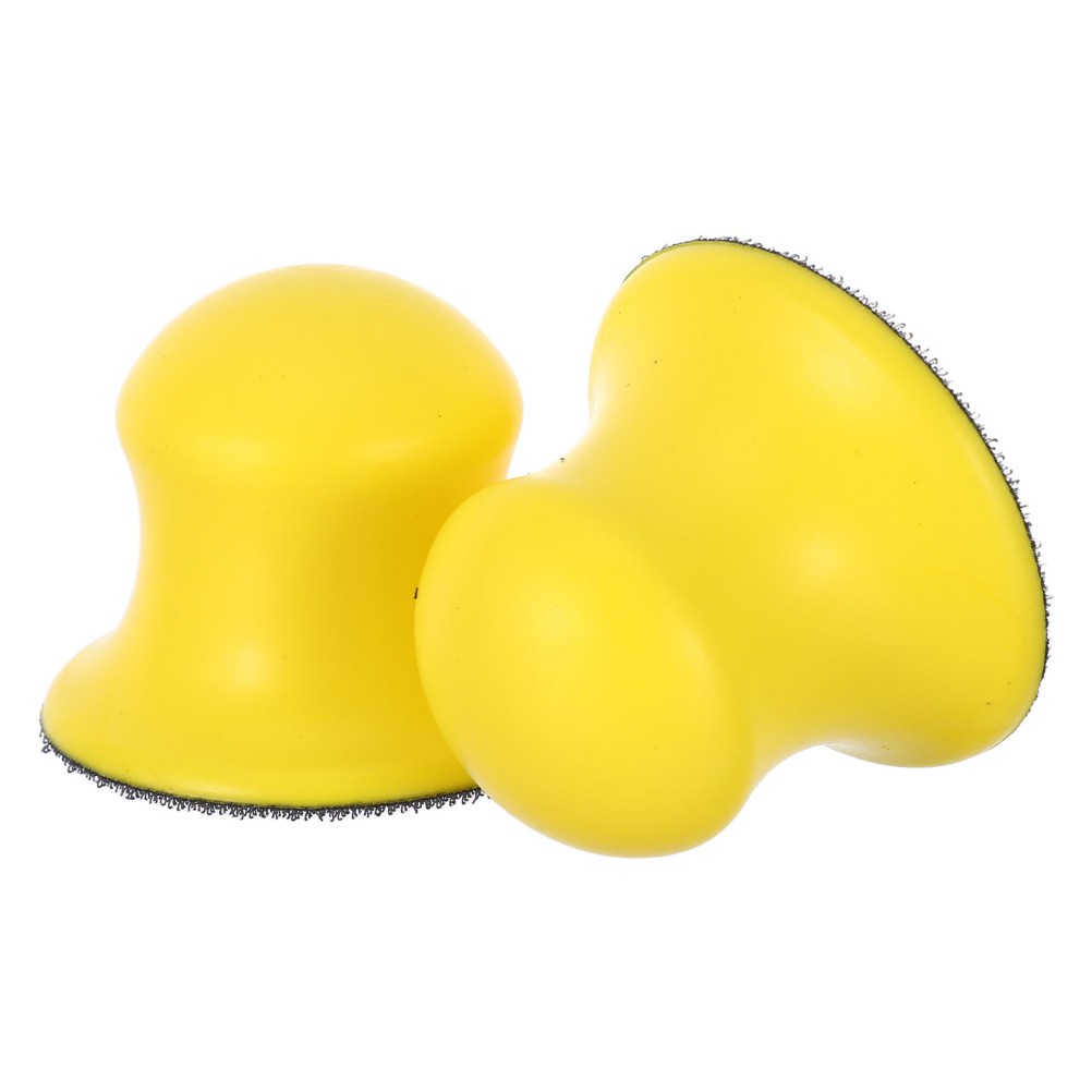 2Pcs Reusable PU Sanding Discs for Car Polishing Hand Grinding Pads Yellow