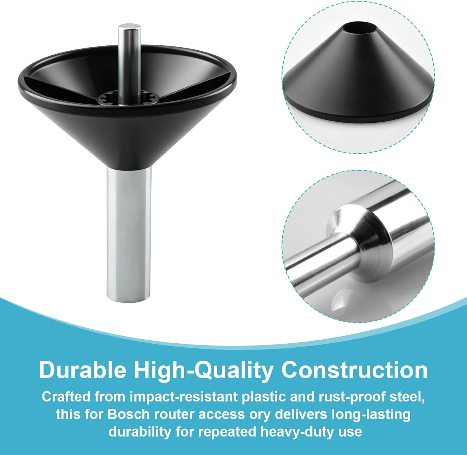 RA1151 Router Subbase Centering Pin and Cone Works with 1/4 In.Or 1/2 In.Collet