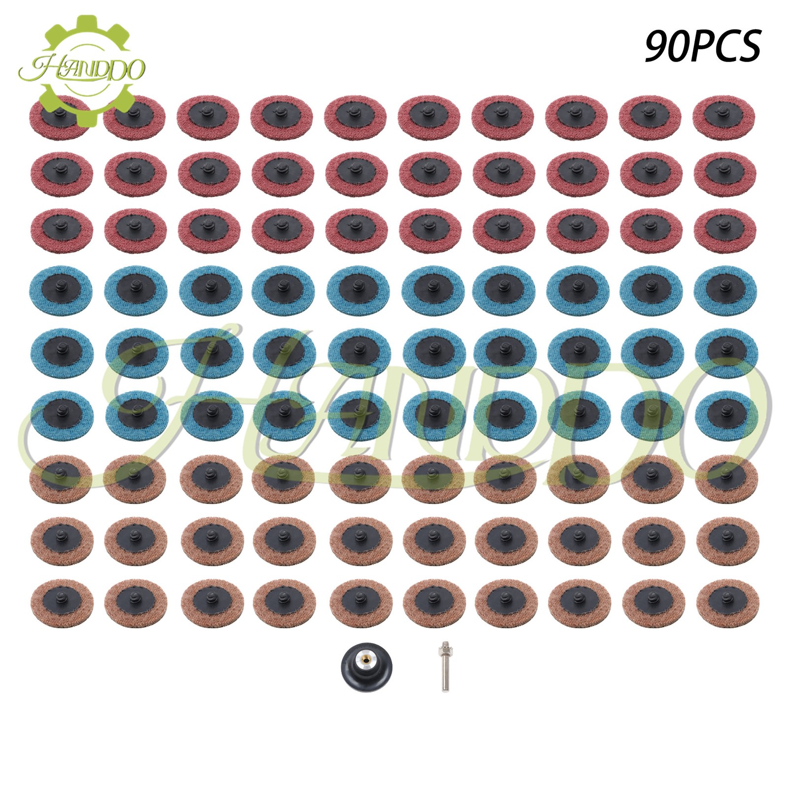 90PCS Quick Change Sanding Discs, fine,medium,coarse, 2″ discs with 1/4″ Holder