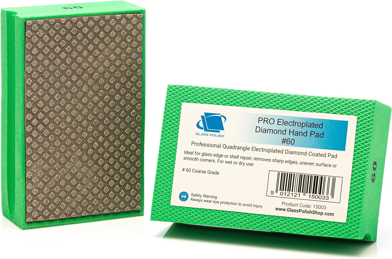 PRO Diamond Hand Pad Set – 2 Grit 60 & 2 Grit 120 Foam Sanding Blocks