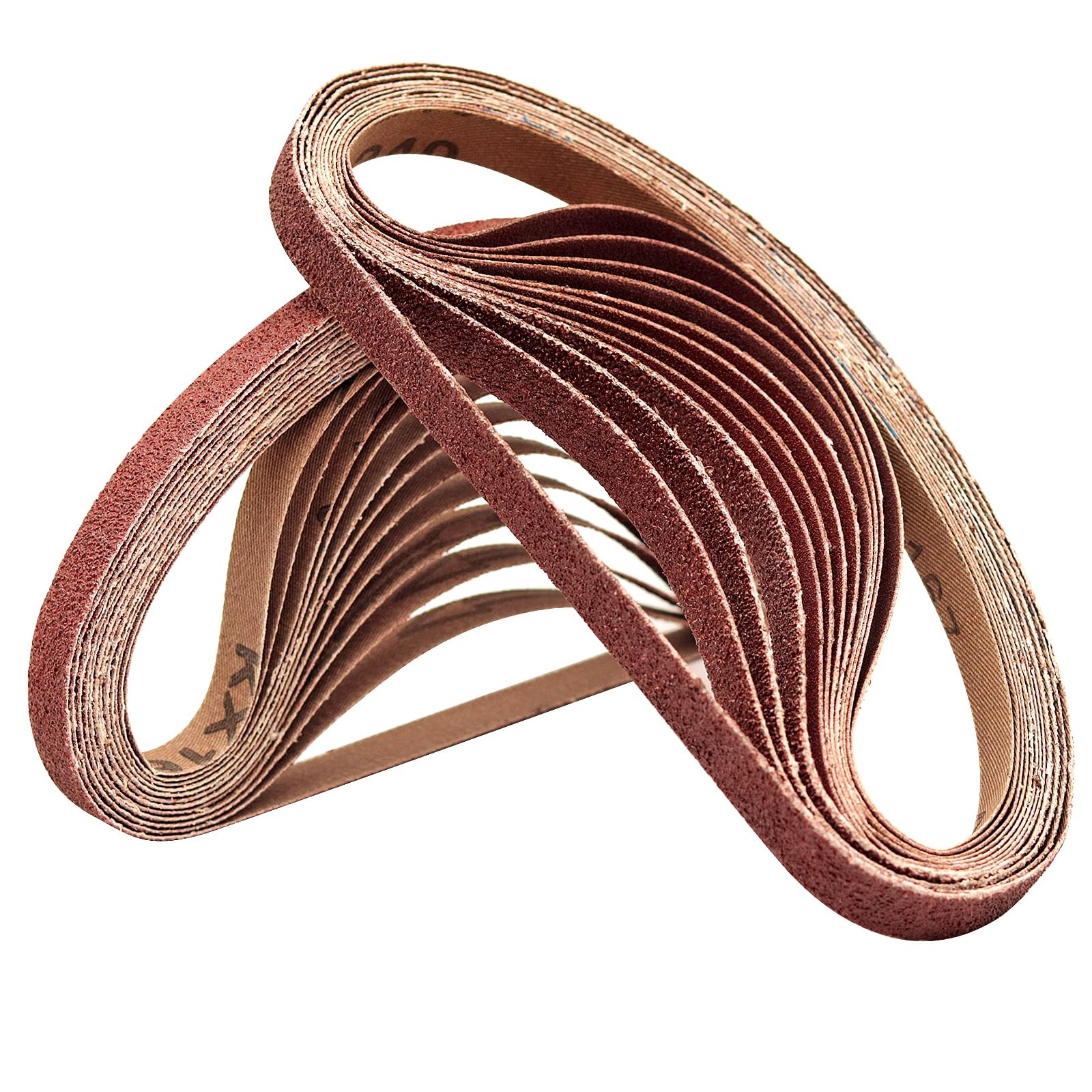 24 Pack 1/2×18 Inch Sanding Belts 60 Grit Aluminum Oxide for Mini Sander