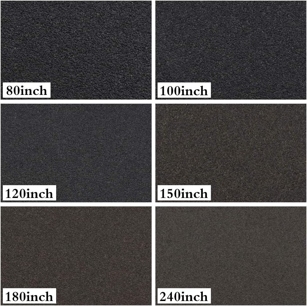 Electro Coated Silicon Carbide Sandpaper Sheets 9 x 11 Inch – 6 Grits Included