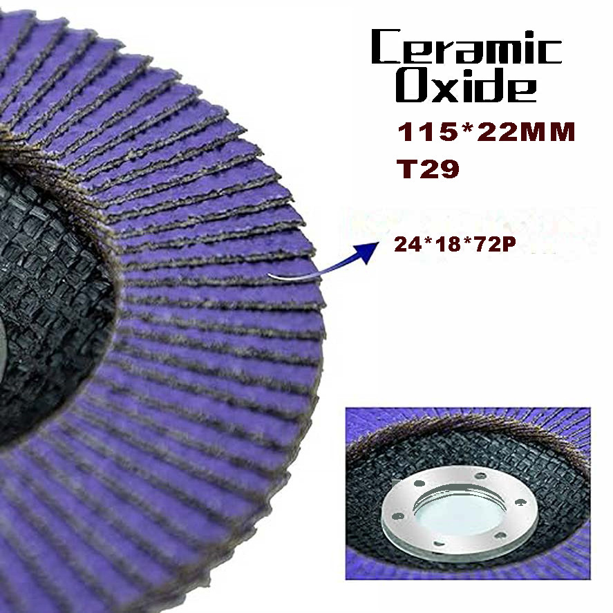 20 PACK 4-1/2″ x 7/8″ 40 Grit Purple Ceramic Flap Disc 4.5 in Grinding Wheel T29