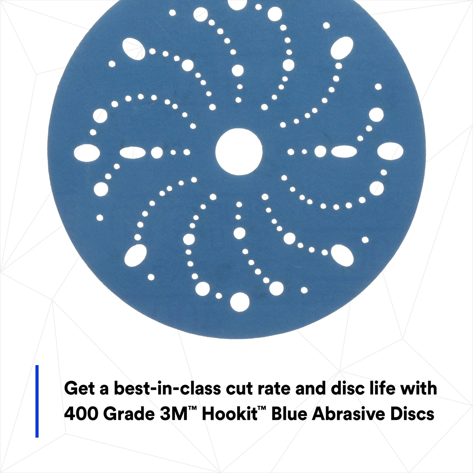 3M Hookit Blue Abrasive Discs 36181, Multi-Hole, 6 in, 6 in diameter,