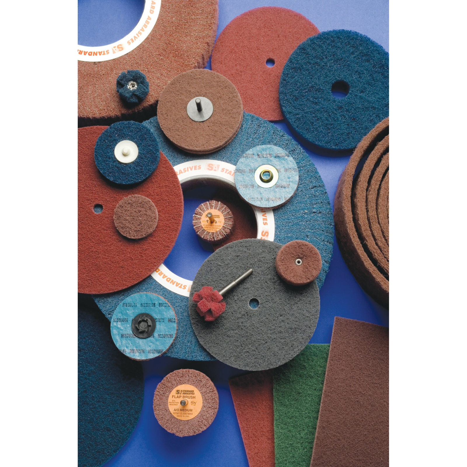 Standard Abrasives Buff and Blend GP Disc, 840708, 6 in x 1/2 in A VFN,10/Pac