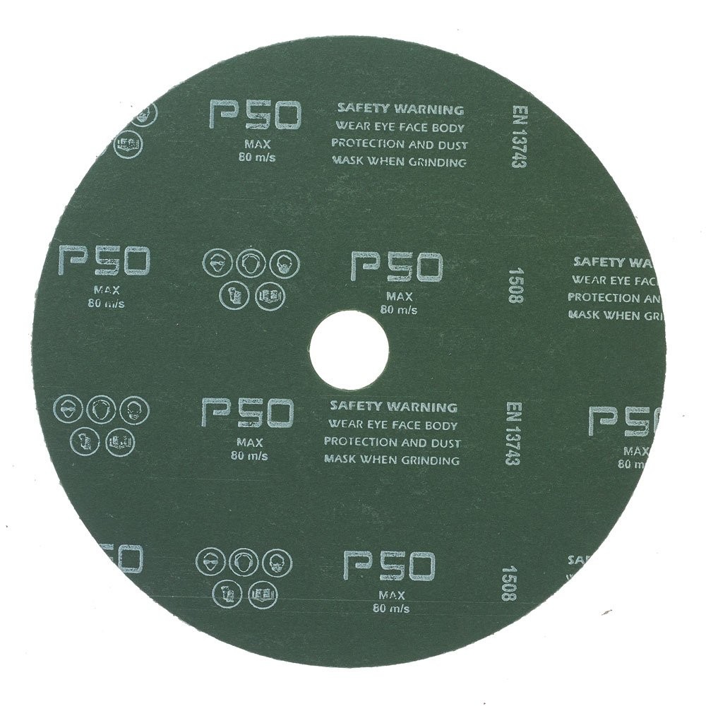25 Pack 7 Inch x 7/8 Aluminum Oxide Resin Fiber Discs 50 Grit Grinding Sanding