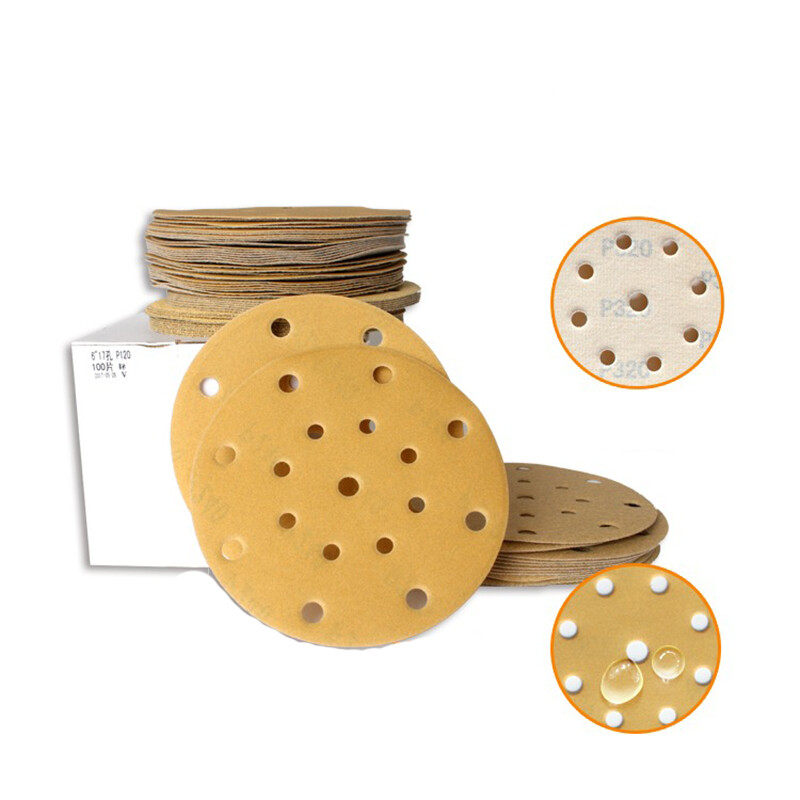 6Inch 150mm 17 Hole Wet Dry Sanding Discs Pads Hook & Loop Sandpaper Grit 80-600