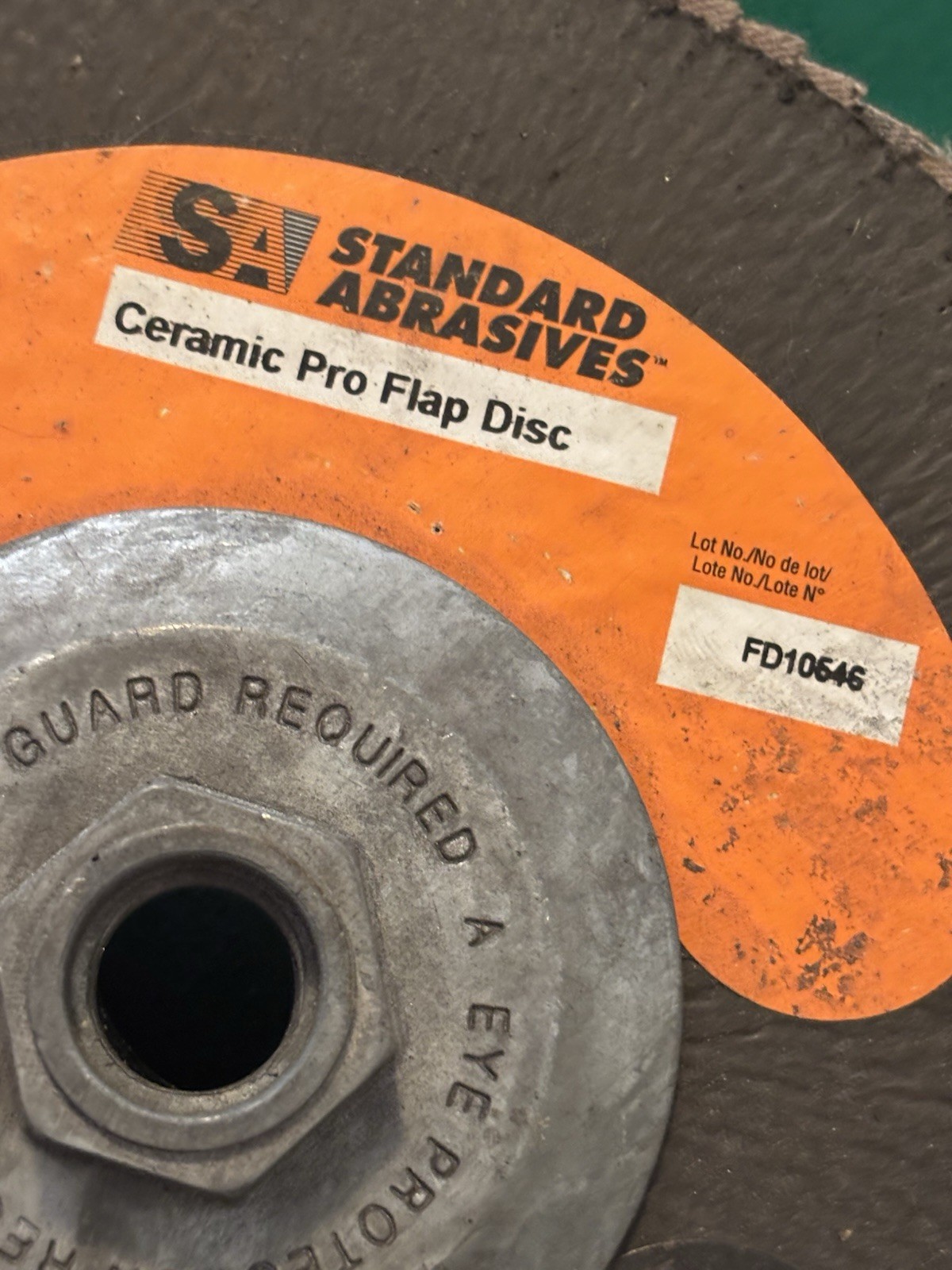Standard Abrasives Ceramic Flap Disc 8600 RPM 7” 40 Grit TY27 Grinding Wheel.