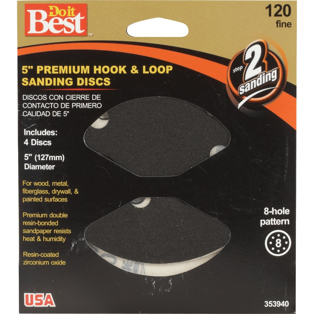 SIM Supply, Inc. 5″ 120g Sanding Disc 7721004 SIM Supply, Inc. 7721004