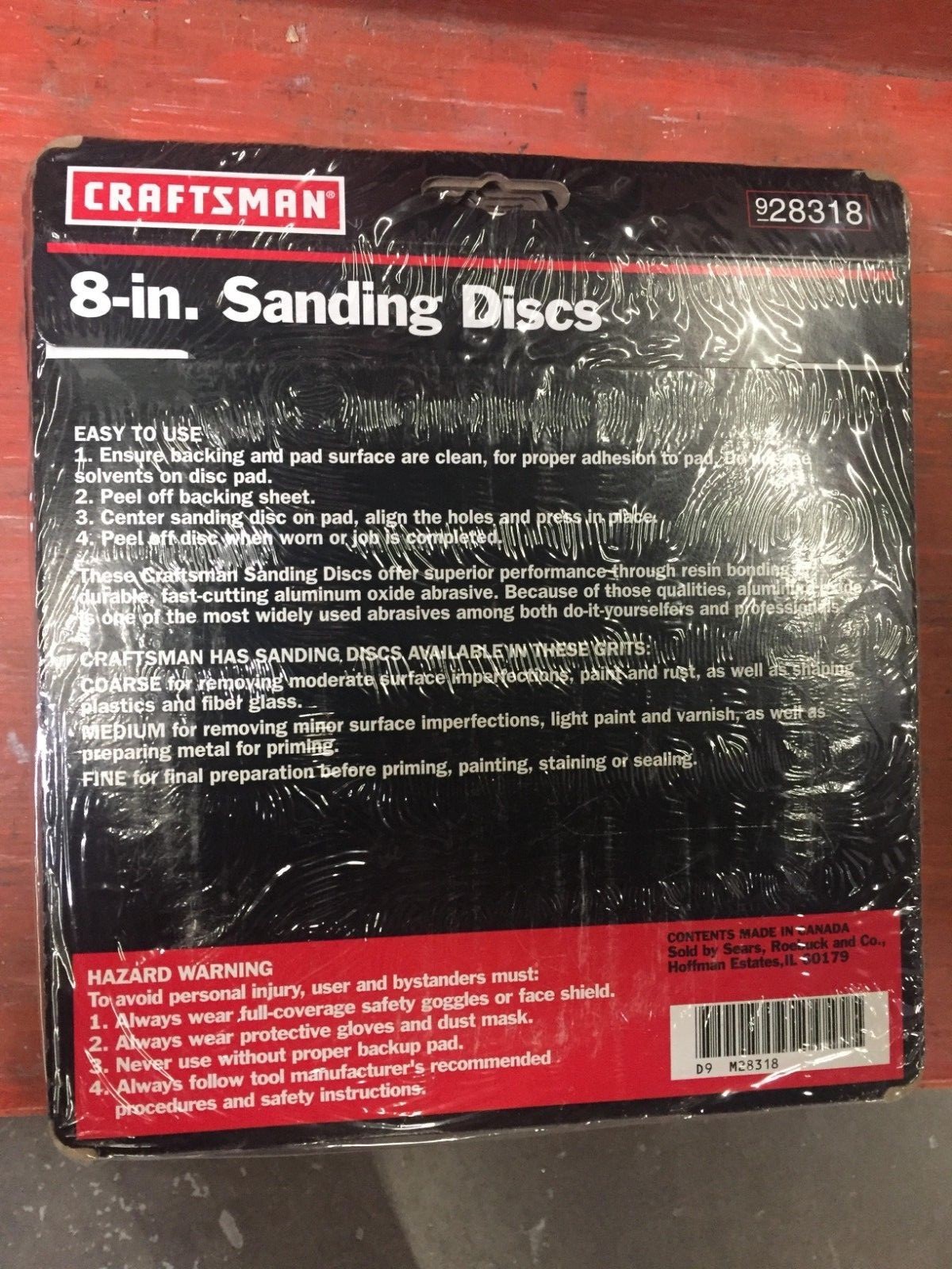 Craftsman 8″ Adhesive Backed Sanding Discs, 6 Pack Assorted Grits (Bundle of 10)