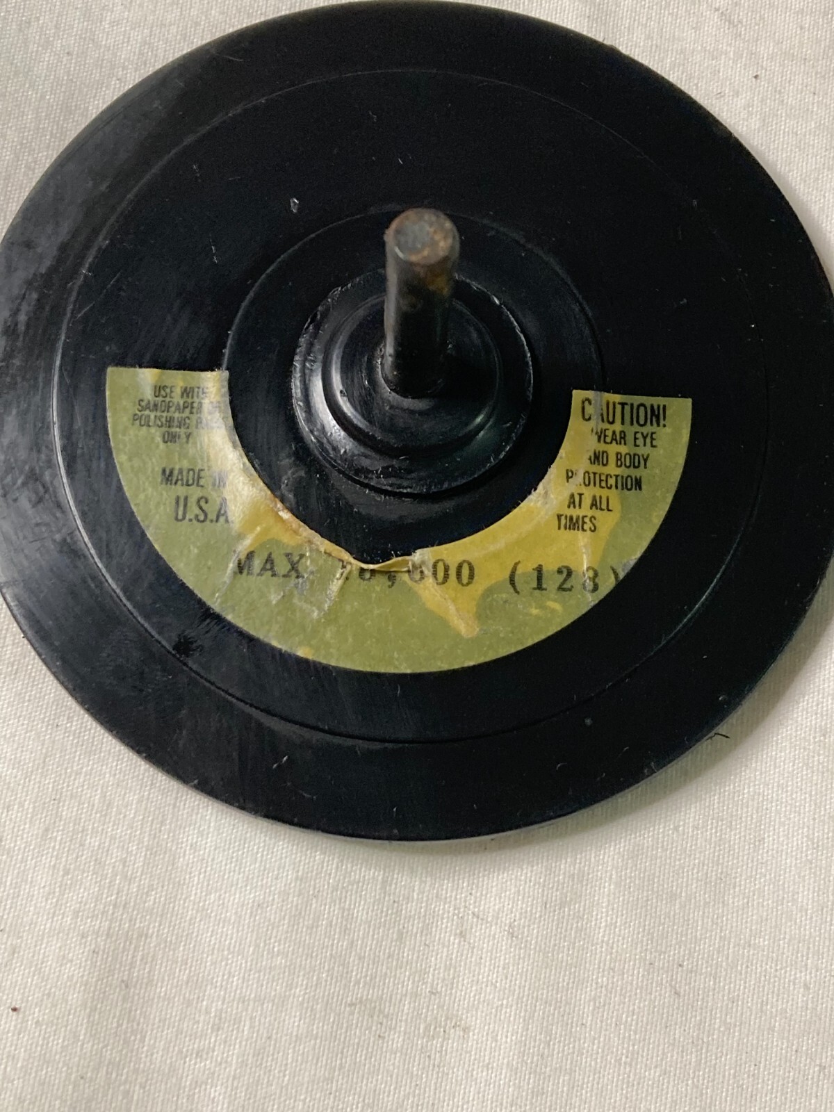 Hook and loop sanding backer pad 4 inch lot of 2 Made In USA 1/4 shank 3-11/16