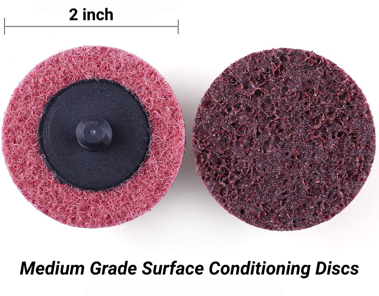 50Pcs 2 in Medium Grit Roll Lock Surface Die Grinder Sanding Quick Change Disc