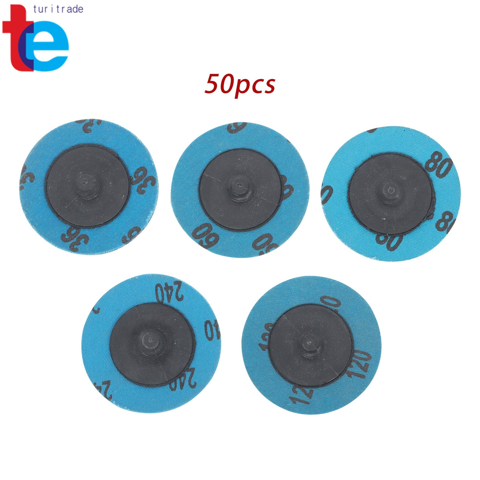 2Inch 36/60/80/120/240 Grit Roll Lock Die Grinder Sanding Grinding Discs 50PCS