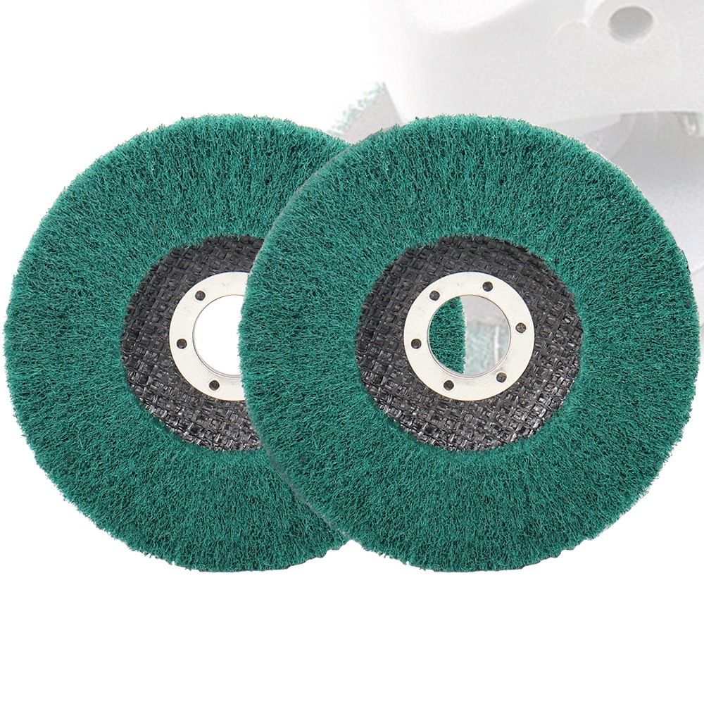 10pcs Nylon Fiber Flap Polishing Wheel Non-woven Grinding Disc For Angle Grinder
