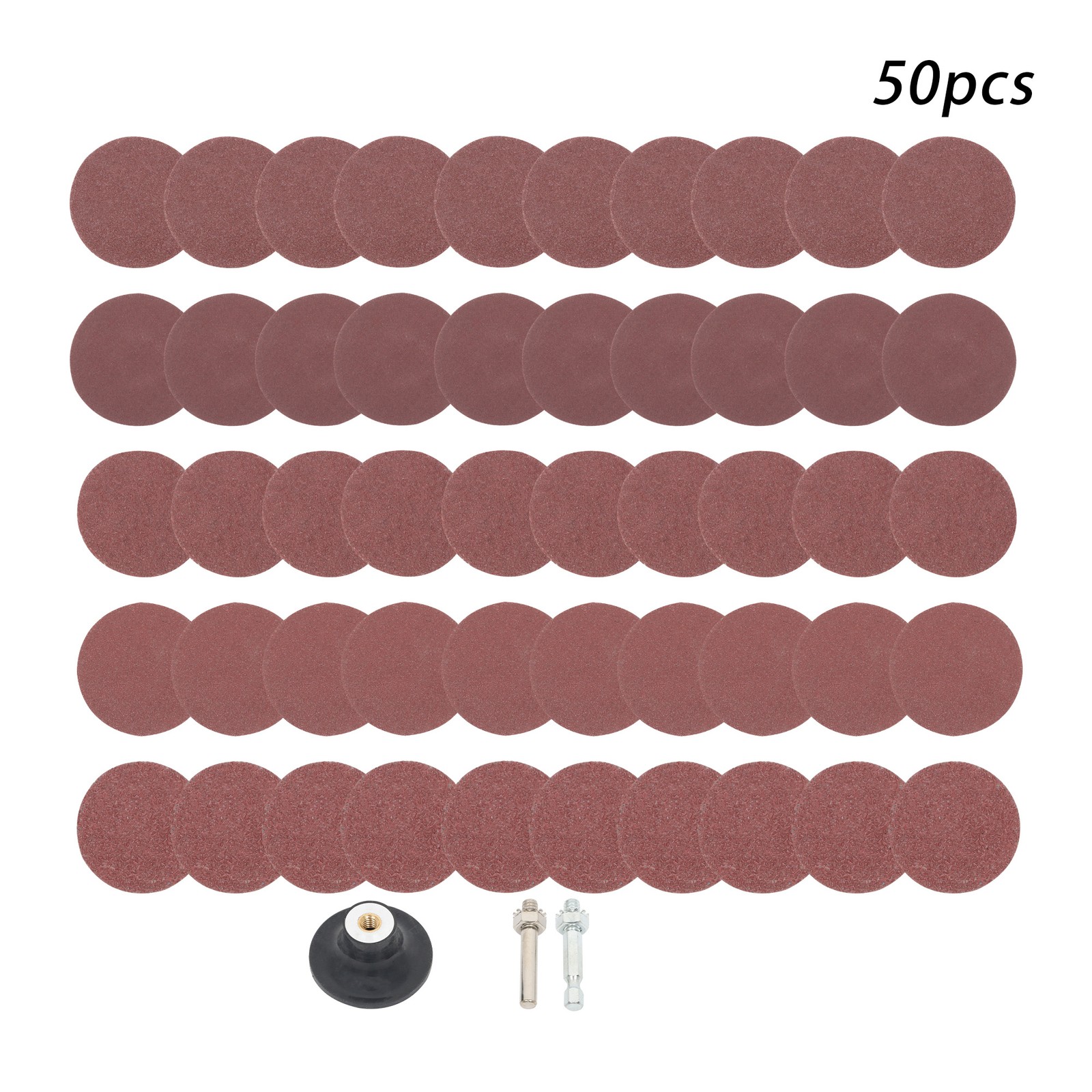 2Inch Roll Lock Quick Change Sanding Discs Set 36/60/80/120/240 Grit Set of 50