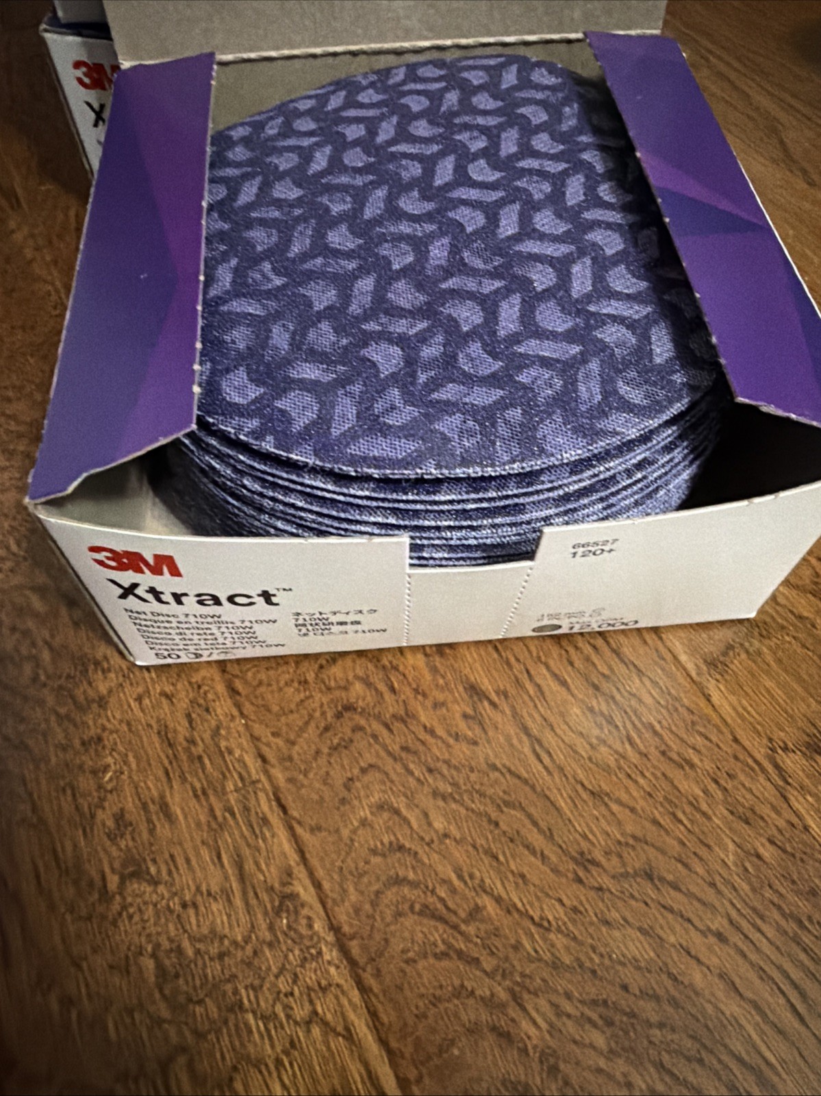 Lot 4 Box3M (50 PACK) 6″ Cubitron II Xtract Sanding Net Disc 710w 80 Grit Purple
